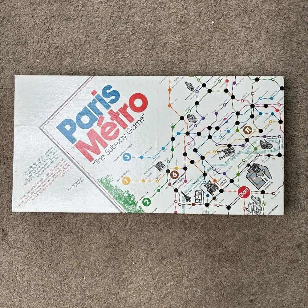 Vintage Paris Metro Board Game 1981 The Subway Game Complete RARE GAME